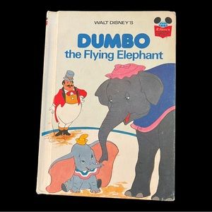 Dumbo the Flying Elephant Vintage Hardcover Disney 1978 Book